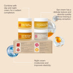 Day Night Skincare Set Firming Moisturizing & Skin Barrier Repair Cream Tightening Brighten Face Scrub Nourishing Eye Care Combo