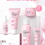 LAIKOU Sakura Kit Skin Care Sets Moisturizing and Reducing Fine Lines Cleansing Pore Product 5-Piece Korean Women's Day Gift
