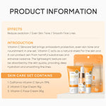 LAIKOU Vitamin C Skin Care Sets 3pcs Face Cream Serum Eye Cream Moisturizing Anti Wrinkles Facial Care Kit