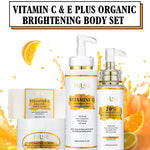 AILKE Vitamin C Set, Reduce Dark Spots, with Lightening Body Lotion, Even Tone Face Cream, Whitening Serum, Brightening Soap