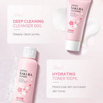 LAIKOU Sakura Kit Skin Care Sets Moisturizing and Reducing Fine Lines Cleansing Pore Product 5-Piece Korean Women's Day Gift