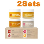 Day Night Skincare Set Firming Moisturizing & Skin Barrier Repair Cream Tightening Brighten Face Scrub Nourishing Eye Care Combo