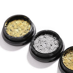 1 Jar Gold White Snowflake Christmas Nail Glitter Sequins 3D Snowflake Xmas Nail Winter DIY Decals Charms Nail Accessories Parts