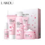 LAIKOU Sakura Kit Skin Care Sets Moisturizing and Reducing Fine Lines Cleansing Pore Product 5-Piece Korean Women's Day Gift