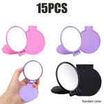 3Pcs Mini Folding Mirror Round Compact 2.4 in Small Portable Travel Makeup Mirror Compact Mirror for Purse Women Girls Travel Da