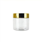 20pcs/lot 30/50/60/80mlStorage Jars With Gold Lids Round Canister Empty Plastic Cosmetic Jars Food Travel Bottle Pot