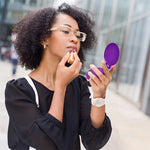 3Pcs Mini Folding Mirror Round Compact 2.4 in Small Portable Travel Makeup Mirror Compact Mirror for Purse Women Girls Travel Da