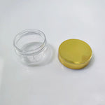 20pcs/lot 30/50/60/80mlStorage Jars With Gold Lids Round Canister Empty Plastic Cosmetic Jars Food Travel Bottle Pot
