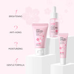 LAIKOU Vitamin C Skin Care Sets 3pcs Face Cream Serum Eye Cream Moisturizing Anti Wrinkles Facial Care Kit