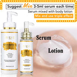 AILKE Vitamin C Set, Reduce Dark Spots, with Lightening Body Lotion, Even Tone Face Cream, Whitening Serum, Brightening Soap