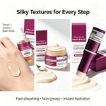 Korean Calcium Volume Multi Balm+Calcium Collagen Moisturizer+Pore Firming Essence Gentle & Moisture Routine for Daily Skincare