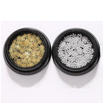 1 Jar Gold White Snowflake Christmas Nail Glitter Sequins 3D Snowflake Xmas Nail Winter DIY Decals Charms Nail Accessories Parts