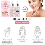 4-Piece Day & Night Skincare Set: Pink Peptide Vitamin C Day Cream + Sakura Retinol Night Cream & Essence for Hydration, Firmnes